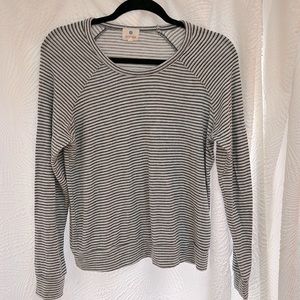 Women’s Sundry Gray Striped Long Sleeve Shirt